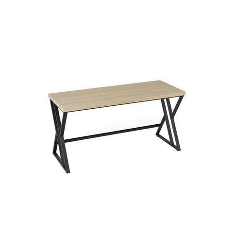 Computer Desk With Heavy Duty Metal Frame And Crossbar