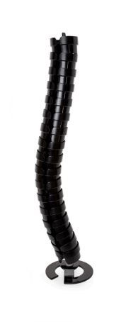 Umbilical Cable Management Ceiling To Floor 2820Mm In Black