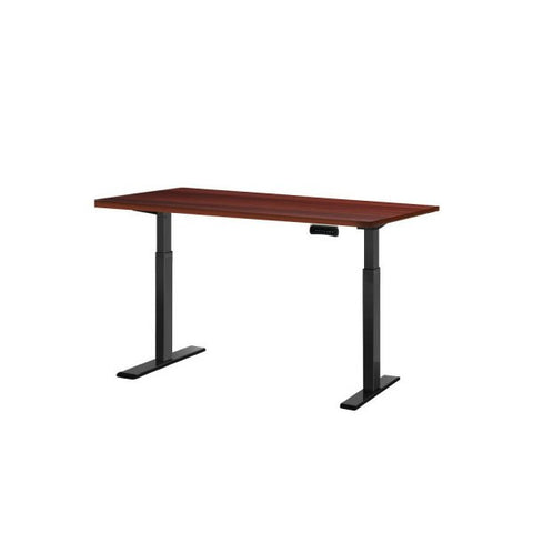 Standing Desk Electric Height Adjustable Sit Stand Desks Black Walnut