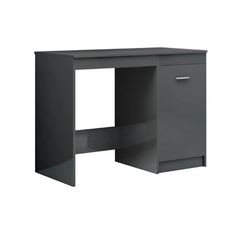 Desk High Gloss Grey 100X50X76 Cm Chipboard