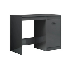 Desk High Gloss Grey 100X50X76 Cm Chipboard