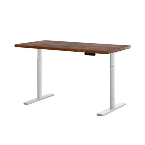 Electric Standing Desk Height Adjustable Sit Stand Desks White Brown