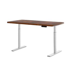 Electric Standing Desk Height Adjustable Sit Stand Desks White Brown