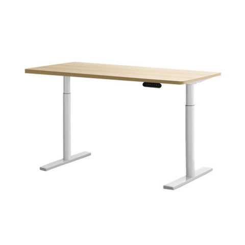 Electric Standing Desk Height Adjustable Sit Stand Desks White Oak