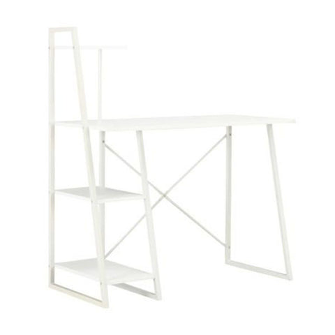 Desk With Shelving Unit White 102 X 50 X 117 Cm