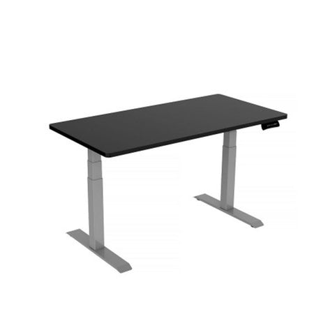 120cm Standing Desk Height Adjustable Sit Grey Stand Dual Motors