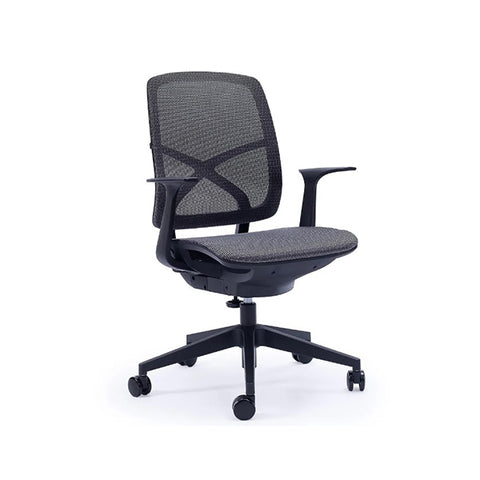 Ergonomic Office Desk Chair Coolmesh Fabric Adjustable Recline Black