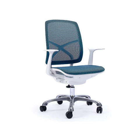 Ergonomic Office Desk Chair Coolmesh Fabric Adjustable Recline White