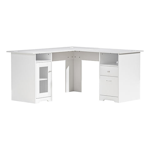 Corner Computer Desk Office Study Desks Table L Shape Drawers Tables