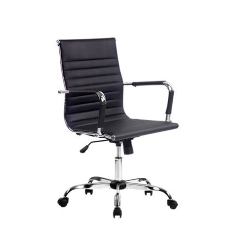 Gaming Office Black Mid Back Chair Computer Desk