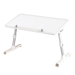Laptop Desk Computer Stand Table Foldable Tray Adjustable Bed White