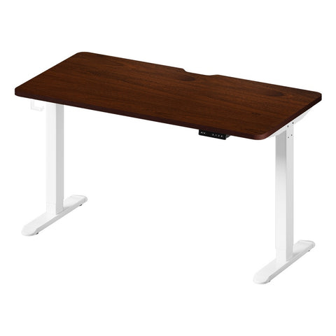 Standing Desk Wireless Charging Single Motor 140CM White&Walnut
