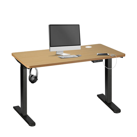 Standing Desk Dual Motor Adjustable 140cm Black&Oak
