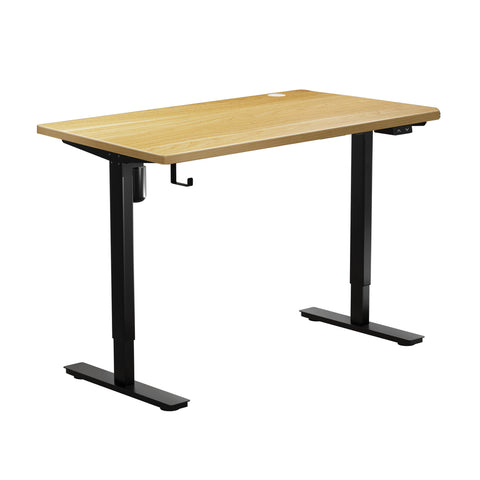 Electric Standing Desk Single Motor Black&Oak 140cm