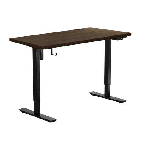 Electric Standing Desk Single Motor Black&Walnut 140cm