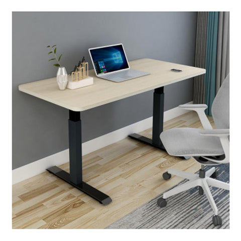 160Cm Standing Desk Height Adjustable Sit Stand Black Single Motor