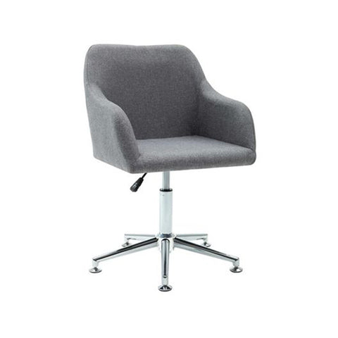 Swivel Office Chair Light Grey Fabric