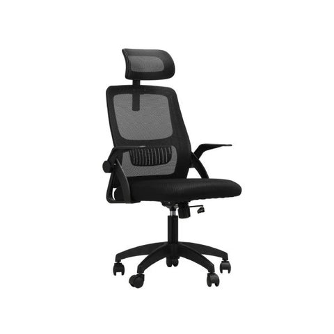 Office Chair with Mesh Headrest Backrest Black