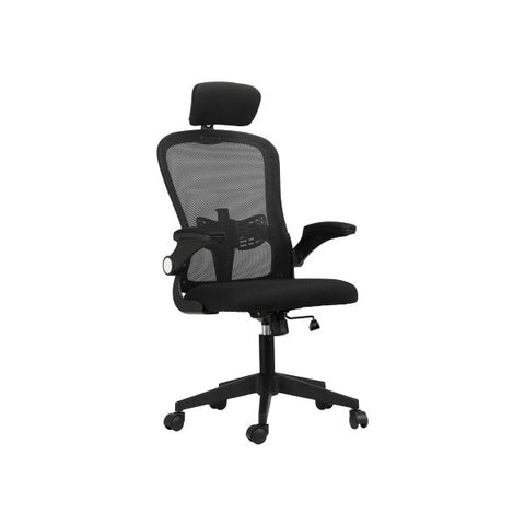 Office Chair with Mesh Padding Headrest Armrest Black