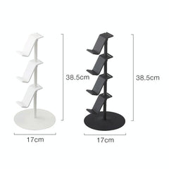 3-tier Desktop Gamepad and Headphone Storage Rack - White