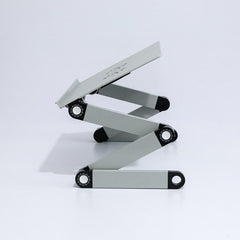 Adjustable Folding Laptop Desk with Mouse Board - Silver