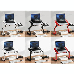 Portable Folding Laptop Desk with Height Adjustment and Storage