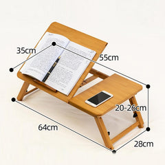 Adjustable Folding Laptop Desk for Dorm or Study - Compact Design