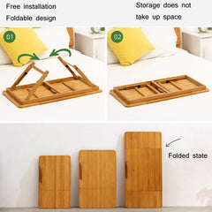 Adjustable Folding Laptop Desk for Dorm or Study - Compact Design