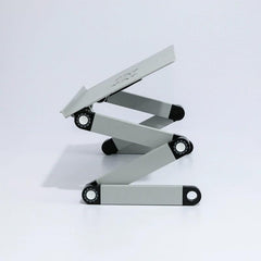 Foldable Laptop Desk with Fan & Mouse Board - Aluminum Alloy Height-adjustable
