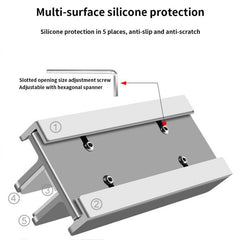 Multifunctional Aluminum Storage Stand for Laptop Tablet and Phone