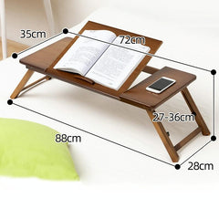 Adjustable Folding Laptop Desk for Dorm or Study - Height and Space Saver