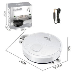 Smart Usb Charging Robot Vacuum Cleaner - Automatic Cleaning - White