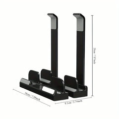 Versatile Laptop Stand with Storage and Cooling - Desktop Heightening Rack - Black