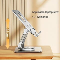 Universal Tablet Stand - 360 Degree Rotating Foldable - Silver