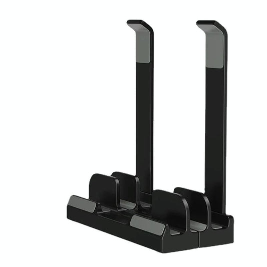 Versatile Laptop Stand with Storage and Cooling - Desktop Heightening Rack - White