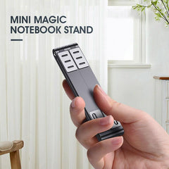 Foldable Aluminum 3-in-1 Phone Tablet Stand - Portable Storage - Silver