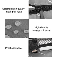 Portable Multi-functional Headphone Charger and Data Cable Storage Bag - 25 x 18 x 5cm - Black