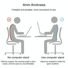 Adjustable Notebook Stand for Improved Cooling and Comfort - Black