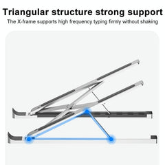 Lenovo Thinkplus Foldable Laptop Stand - Desktop Compatible - Silver