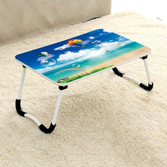 Adjustable Folding Laptop Desk - Non-slip W-shaped Legs Square Pattern Portable Cloud Design - Hcb5115D