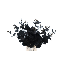 Faux Nordic Black Eucalyptus Leaf Stem