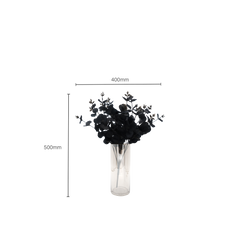 Faux Nordic Black Eucalyptus Leaf Stem