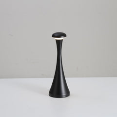 Black Modern Minimalist LED Mushroom Lamp - Touch Control Rechargeable Night Light