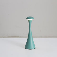 Green Modern Minimalist LED Mushroom Lamp - Touch Control Rechargeable Night Light