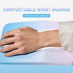 Gradual Pink Ergonomic PU Anti-Slip Mouse Pad with Wrist Support - Rectangular Gradient Desk Mat for Gaming and Office Use