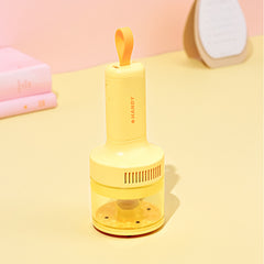 Yellow Portable Wireless Car Vacuum Cleaner - USB Rechargeable, High Suction, Compact Design for Home & Keyboard Cleaning