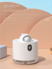 Green Astronaut Humidifier with LED Night Light - Whisper Quiet for Bedroom