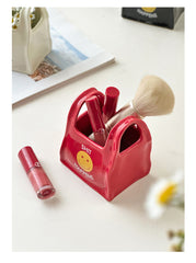 Black Ceramic Desktop Organizer - Cute Hand Shaped Pencil Holder and Makeup Brush Storage for Home and Office