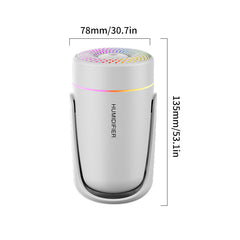 Portable LED Humidifier - Compact Aromatherapy Diffuser with Mist(black)