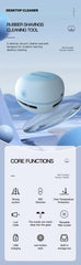 Green Cordless Tabletop Crumb Sweeper - USB Rechargeable Mini Vacuum for Desk